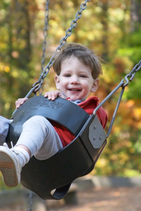 J.D. enjoying the swing